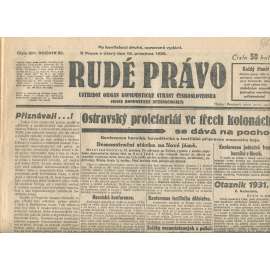 Rudé právo, ročník XI., číslo 291/1930. Ústřední orgán Komunistické strany Československa (staré noviny, 1. republika) Rudé právo, ročník XI., číslo 291/1930. Ústřední orgán Komunistické strany Československa (staré noviny, 1. republika)