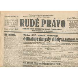 Rudé právo, ročník XI., číslo 293/1930. Ústřední orgán Komunistické strany Československa (staré noviny, 1. republika) Rudé právo, ročník XI., číslo 293/1930. Ústřední orgán Komunistické strany Československa (staré noviny, 1. republika)
