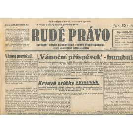 Rudé právo, ročník XI., číslo 297/1930. Ústřední orgán Komunistické strany Československa (staré noviny, 1. republika) Rudé právo, ročník XI., číslo 297/1930. Ústřední orgán Komunistické strany Československa (staré noviny, 1. republika)