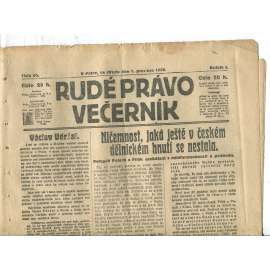 Rudé právo Večerník, ročník I., číslo 60/1920 - staré noviny - [komunisté, komunismus]