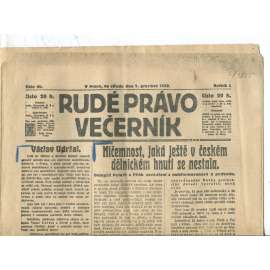 Rudé právo Večerník, ročník I., číslo 60/1920 - staré noviny - [komunisté, komunismus]