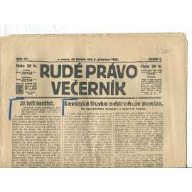 Rudé právo Večerník, ročník I., číslo 61/1920 - staré noviny - [komunisté, komunismus]