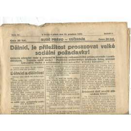 Rudé právo Večerník, ročník I., číslo 67/1920 - staré noviny - [komunisté, komunismus]