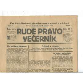 Rudé právo Večerník, ročník I., číslo 72/1920 - staré noviny - [komunisté, komunismus]