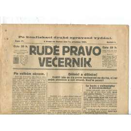 Rudé právo Večerník, ročník I., číslo 72/1920 - staré noviny - [komunisté, komunismus]