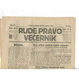 Rudé právo Večerník, ročník I., číslo 76/1920 - staré noviny - [komunisté, komunismus]