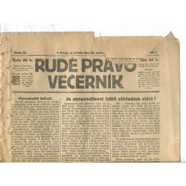 Rudé právo Večerník, ročník I., číslo 78/1920 - staré noviny - [komunisté, komunismus] - pošk.