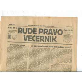 Rudé právo Večerník, ročník I., číslo 78/1920 - staré noviny - [komunisté, komunismus]