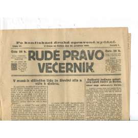 Rudé právo Večerník, ročník I., číslo 79/1920 - staré noviny - [komunisté, komunismus]