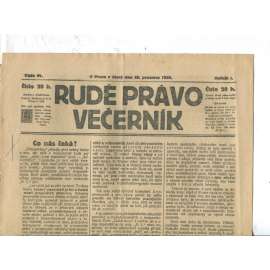 Rudé právo Večerník, ročník I., číslo 81/1920 - staré noviny - [komunisté, komunismus]