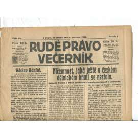 Rudé právo Večerník, ročník I., číslo 60/1920 - staré noviny - [komunisté, komunismus]