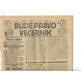 Rudé právo Večerník, ročník I., číslo 64/1920 - staré noviny - [komunisté, komunismus]