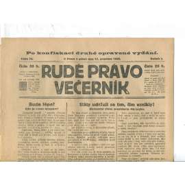 Rudé právo Večerník, ročník I., číslo 74/1920 - staré noviny - [komunisté, komunismus]