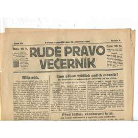 Rudé právo Večerník, ročník I., číslo 76/1920 - staré noviny - [komunisté, komunismus]