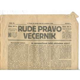 Rudé právo Večerník, ročník I., číslo 78/1920 - staré noviny - [komunisté, komunismus]