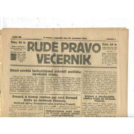Rudé právo Večerník, ročník I., číslo 80/1920 - staré noviny - [komunisté, komunismus]