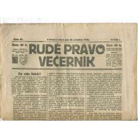 Rudé právo Večerník, ročník I., číslo 81/1920 - staré noviny - [komunisté, komunismus]
