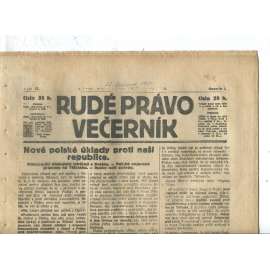 Rudé právo Večerník, ročník I., číslo 52/1920 - staré noviny - [komunisté, komunismus]