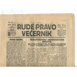 Rudé právo Večerník, ročník I., číslo 54/1920 - staré noviny - [komunisté, komunismus]