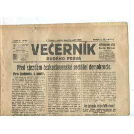 Rudé právo Večerník, ročník I., číslo 5/1920 - staré noviny - [komunisté, komunismus]