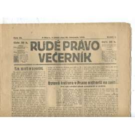 Rudé právo Večerník, ročník I., číslo 56/1920 - staré noviny - [komunisté, komunismus]
