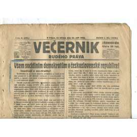 Rudé právo Večerník, ročník I., číslo 8/1920 - staré noviny - [komunisté, komunismus]