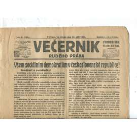 Rudé právo Večerník, ročník I., číslo 8/1920 - staré noviny - [komunisté, komunismus]