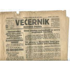 Rudé právo Večerník, ročník I., číslo 2/1920 - staré noviny - [komunisté, komunismus]
