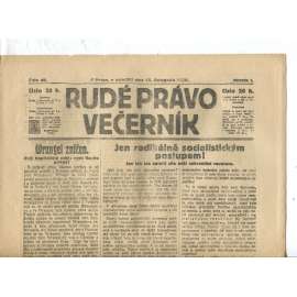 Rudé právo Večerník, ročník I., číslo 46/1920 - staré noviny - [komunisté, komunismus]