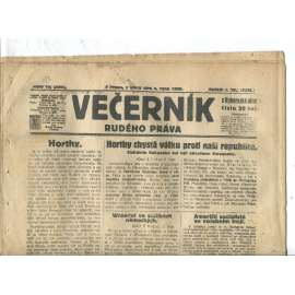 Rudé právo Večerník, ročník I., číslo 13/1920 - staré noviny - [komunisté, komunismus]