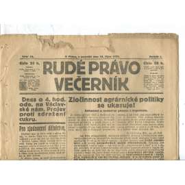 Rudé právo Večerník, ročník I., číslo 24/1920 - staré noviny - [komunisté, komunismus]