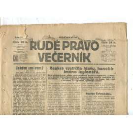 Rudé právo Večerník, ročník I., číslo 27/1920 - staré noviny - [komunisté, komunismus]
