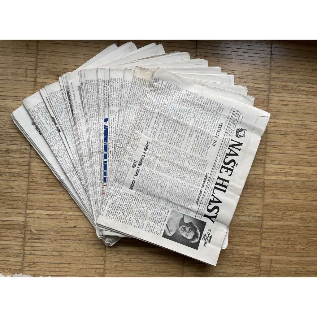 Naše hlasy. Nezávislý československý týdeník, ročník X., číslo 16/1964 / ročník XI., čísla 6, 9, 10, 19, 21-27, 29-42, 44-49/1965 / ... (exil, Toronto, Kanada)