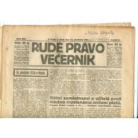 Rudé právo Večerník, ročník II., číslo 282/1921 - staré noviny - [komunisté, komunismus]