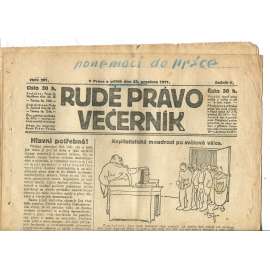 Rudé právo Večerník, ročník II., číslo 291/1921 - staré noviny - [komunisté, komunismus]