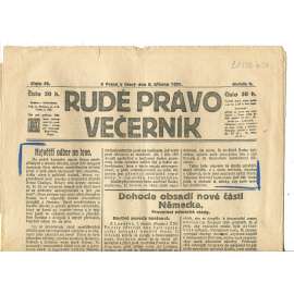 Rudé právo Večerník, ročník II., číslo 55/1921 - staré noviny - [komunisté, komunismus]