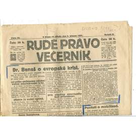 Rudé právo Večerník, ročník II., číslo 56/1921 - staré noviny - [komunisté, komunismus]