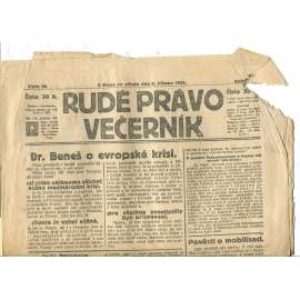 Rudé právo Večerník, ročník II., číslo 56/1921 - staré noviny - [komunisté, komunismus]