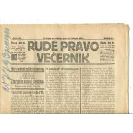 Rudé právo Večerník, ročník II., číslo 62/1921 - staré noviny - [komunisté, komunismus]