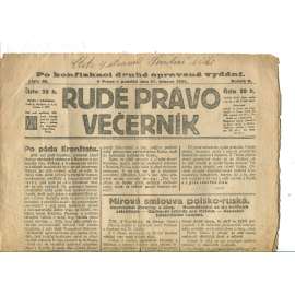 Rudé právo Večerník, ročník II., číslo 66/1921 - staré noviny - [komunisté, komunismus]