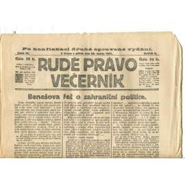 Rudé právo Večerník, ročník II., číslo 22/1921 - staré noviny - [komunisté, komunismus]