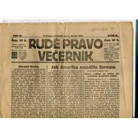Rudé právo Večerník, ročník II., číslo 29/1921 - staré noviny - [komunisté, komunismus]