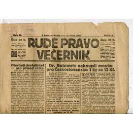 Rudé právo Večerník, ročník II., číslo 32/1921 - staré noviny - [komunisté, komunismus]