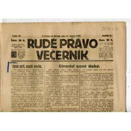 Rudé právo Večerník, ročník II., číslo 38/1921 - staré noviny - [komunisté, komunismus]