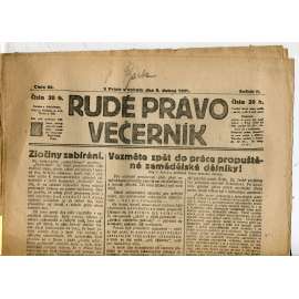 Rudé právo Večerník, ročník II., číslo 80/1921 - staré noviny - [komunisté, komunismus]