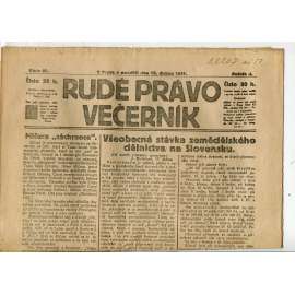 Rudé právo Večerník, ročník II., číslo 87/1921 - staré noviny - [komunisté, komunismus]
