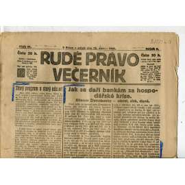 Rudé právo Večerník, ročník II., číslo 91/1921 - staré noviny - [komunisté, komunismus]