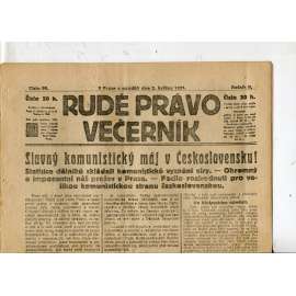 Rudé právo Večerník, ročník II., číslo 99/1921 - staré noviny - [komunisté, komunismus]