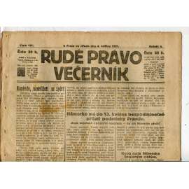 Rudé právo Večerník, ročník II., číslo 101/1921 - staré noviny - [komunisté, komunismus]