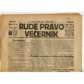 Rudé právo Večerník, ročník II., číslo 103/1921 - staré noviny - [komunisté, komunismus]
